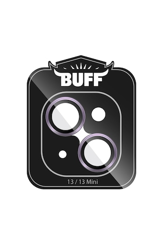 Buff Apple Uyumlu iPhone 13 / 13 Mini Kamera Metal Lens Koruyucu Mor