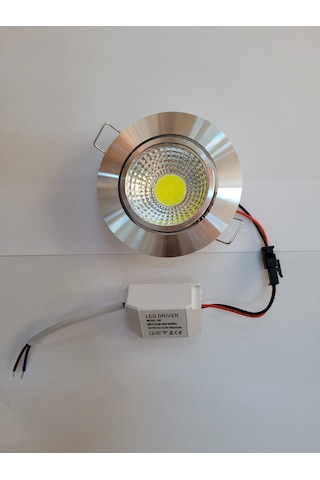 Valens 5 Watt Krom Kasa Beyaz Işık Trafolu Cob Led Spot 6 Adet