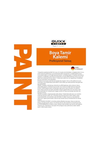 QUIXX® Oto Boyası Çizik Onarıcı Kalem