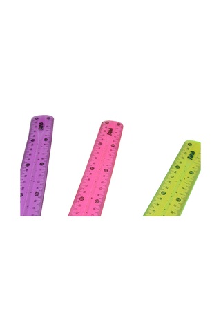 Puti Flexi Kırılmaz Cetvel 30 CM Şeffaf