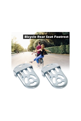 Jeemson Çocuk Bisikleti Ayak Dayama Pedalı - Katlanabilir Ve Güvenli Demir Ayaklık Gümüş