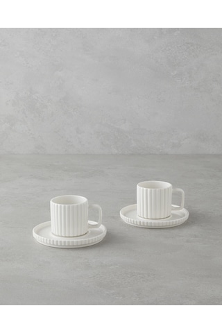 12 Parça 6 Kişilik Porselen Satürn Kahve Fincan Takımı