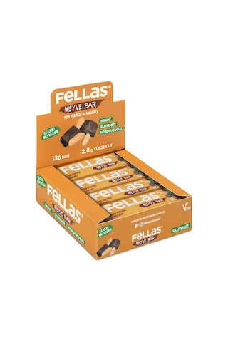 Fellas Meyve Bar - Yer Fıstığı ve Kakaolu 35g x 12 Adet