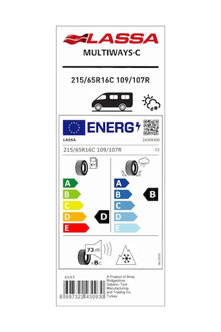 Lassa Lassa Multıways-C 215/65 R16C 109/107R Dört Mevsim Lastiği 2026