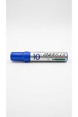 Fenlot Jumbo Permanent Marker Kalem Seti 6'lı 4 Siyah, 2 Mavi - 10 Mm Geniş Kesik Uçlu Kalıcı Markör Kalem