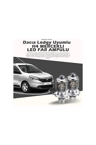 Dacia Lodgy Için Uyumlu Şimşek Etkili Mercek Led Xenon Oto Ampulu Çift Renk