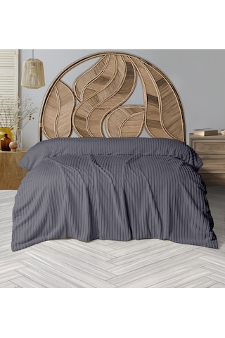 Dolce Bonita Home Wellsoft Fitilli Battaniye 200x220 Gri - Uyku Bandı Hediyeli Grı Gri