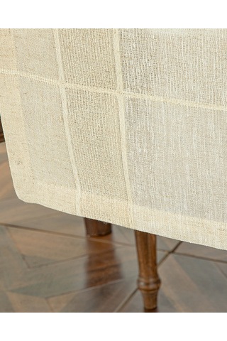 Luxe Keten Runner Bej Bej