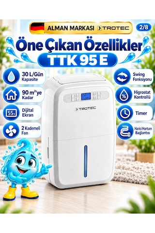 Trotec TTK 95 E Nem Alıcı 30 L/ 90 m²