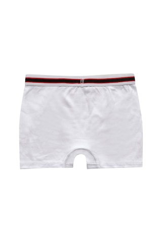 Kompedan Erkek Çocuk %100 Pamuklu Esnek Yumuşak Boxer Şort Beyaz K0711 Beyaz