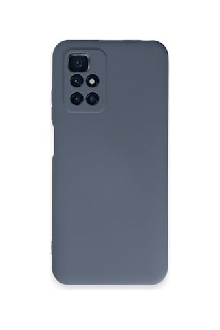 Xiaomi Redmi 10 2022 Kılıf Içi Kadife Renkli Silikon Telefon Kılıfı Gri
