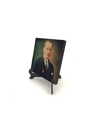 Mustafa Kemal Atatürk Baskılı Mdf Masaüstlük 10x10 720