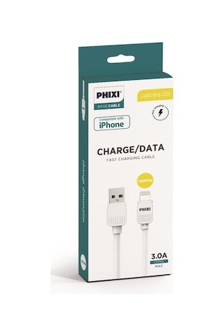 Phixi CB410L Basic 1M Lightning Şarj ve Data Kablosu