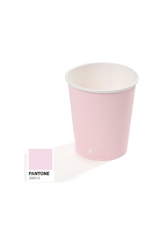 8 Oz Single Wall Baskılı Karton Bardak Pembe 2000 Adet 2000