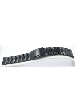 20Mm Siyah Metal Saat Kordonu Çelik Kolçak 1. Kalite Kolçak