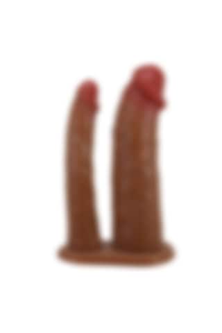 Lilitushop 4 Cm Uzatmalı Çiftli İçi Boş 17,5cm Çatal Penis Kılıfı