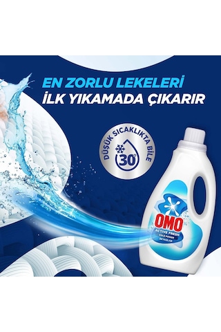 Omo Active Fresh Cold Power Beyazlar İçin Sıvı Deterjan 2 x 1500 ML