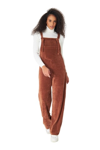 Palena Plnl6111 - Kadife Örme Salopet Camel