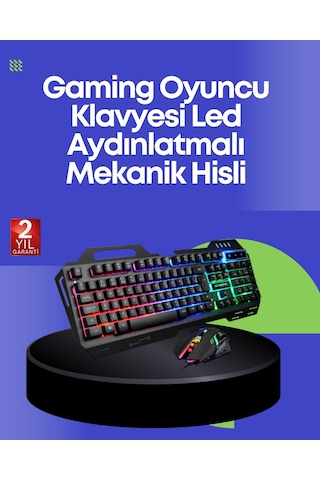 Pg8018 Led Aydınlatmalı Mekanik Klavye Mouse - Oyunlarda Üstün Performans