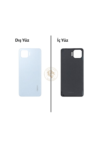 Oppo Kapak Reno 4 Lite Ac Ik Mavi Arka Kapak Arka Cam Batarya Kapağı Lazer Kesim Kapak Pil Kapağı Back Cover Çok Renkli