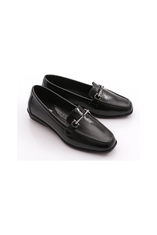 Dgn 3102 Kadin Aksesuarli Loafer Ayakkabi Siyah