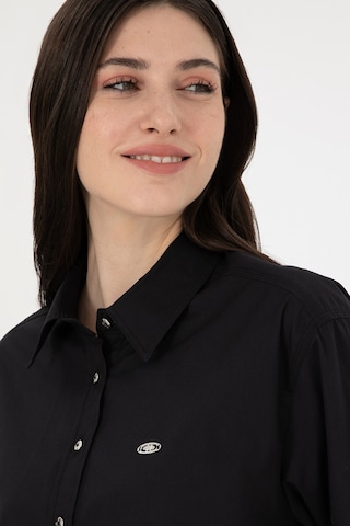 U.s. Polo Assn. Kadın Siyah Gömlek Desenli 50293802-vr046 Siyah