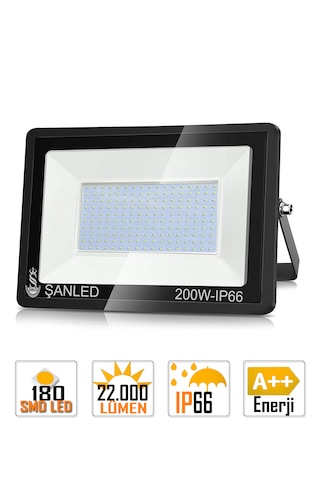 200w 22.000 Lümen 6500k Beyaz Işık Smd Led Projektör-10 Adet
