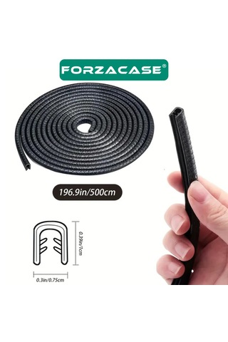 Forzacase 5 Metrelik Araba Kapı Kenar Koruma Şeridi Rulosu Fc784