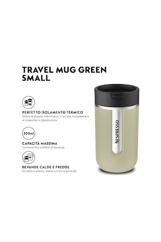 Nespresso Travel Mug Small Sage Green Yeşil Nespresso Travel Mug Small Sage Green Yeşil