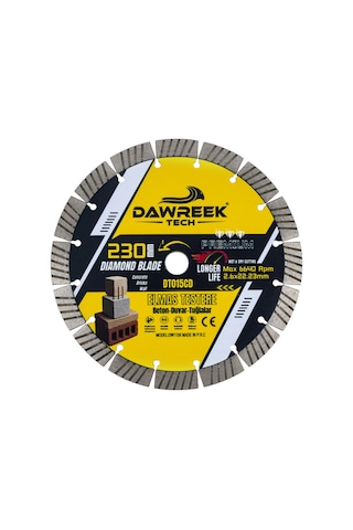 Dawreek Dt015cd 230mm Premium Segmentli Elmas Testere Beton Beton-duvar-tuğla