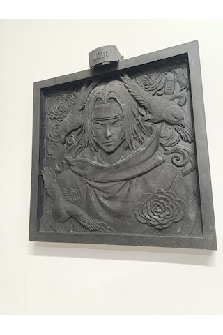 Sharingan Açıldı El Yapımı Itachi Uchiha Işıklı Kabartma Tabloo