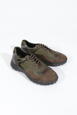 Dgn 9747 Erkek Bağcikli Sneakers Ayakkabi Kahve Nubuk