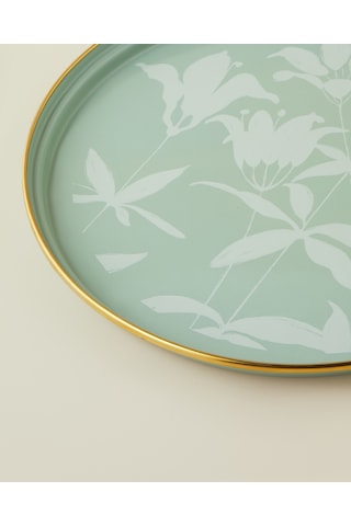 English Home Petal Poetry Emaye Tepsi 31 Cm Yeşil