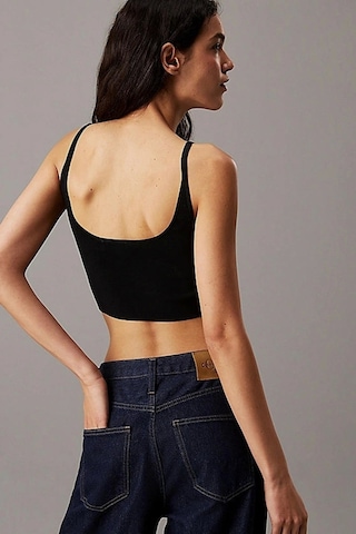 Calvin Klein Rayon Sweater Bralette Siyah