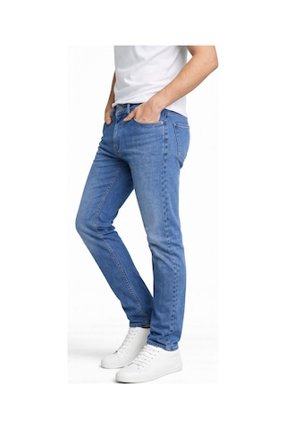 Classics Men Erkek Slim Fit Dar Paça Esnek Likralı Denim Jeans Kot Pantolon 7573 Mavi
