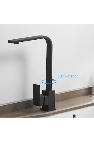 Boheme Mat Siyah Kare Mutfak Bataryası Fleko Siyah