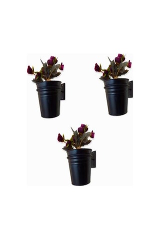 Dekoratif Metal 3’Lü Saksılık Wd295