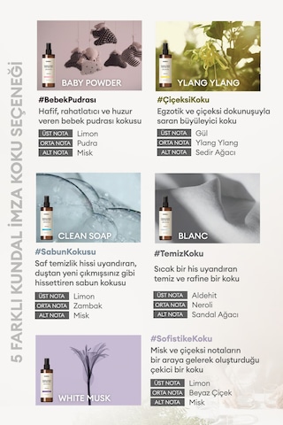 Oda Ve Kumaş Kokusu Kundal Room & Fabric Perfume Mist Baby Powder 300 Ml Pudra