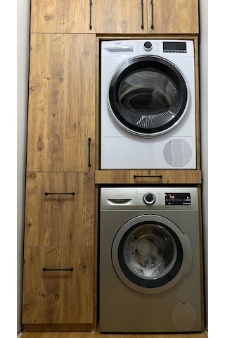 Remora Çamaşır Ve Kurutma Makine Dolabı Kahverengi