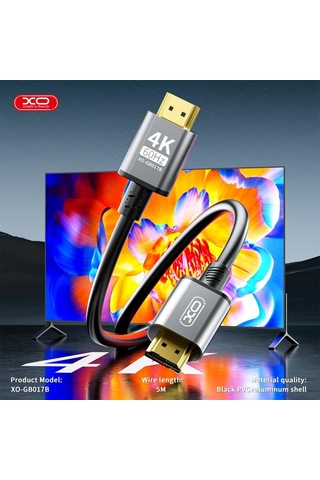 Gb017b Hdmı Dijital 4k 5m Data Veri Aktarım Bağlantı Kablosu - 60hz Hd Görüntü Aktarımı