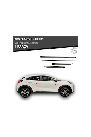 Ford Puma Yan Kapı Koruma Çıtası Plastik + Krom