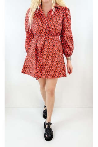 Modaonna Geometrik Desenli Narçiçeği Elbise Narçiçeği