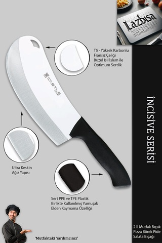 İncisive Serisi Mutfak Bıçak Seti Pizza Börek Pide Bıçağı Mft-567