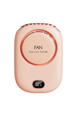 Padalink Hafif Boyun Asılı Masaüstü Fan, 3 Vitesli Ayar, 2000mah Pil, Düşük Gürültü Pembe