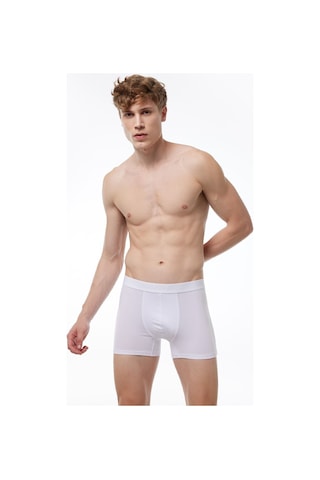 Malabadi Erkek Beyaz 5 Li Paket Milan Modal Boxer M014 Beyaz