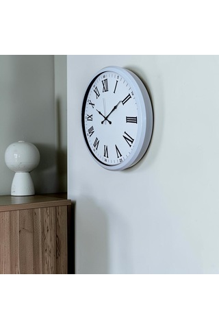 White Modern 52 X 52 Cm Duvar Saati Renkli