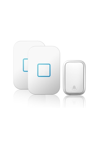 Cacazi 2 Alıcılı Su Geçirmez Beyaz Pil Gerektirmeyen Kablosuz LED