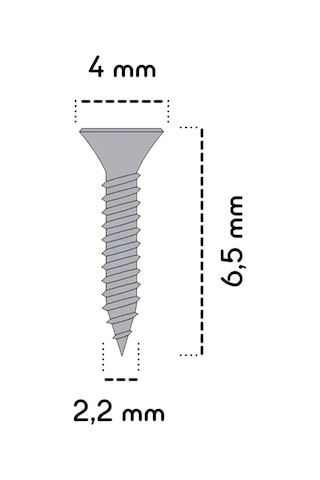 100 Adet 6,5 mm Mini Hobi Vidası Nikel