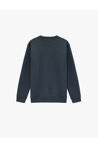 Koton Uzun Kollu Şardonlu Baskılı Bisiklet Yaka Sweatshirt Antrasit 6wam70308mk Antrasit