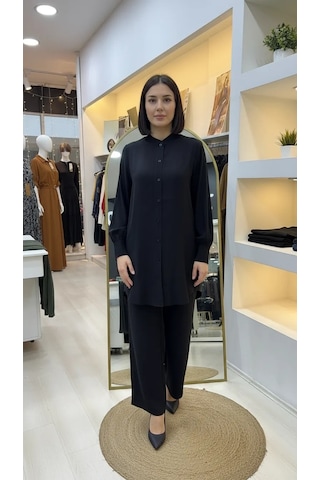 İnvee Elsa Gömlek Siyah 7221 Siyah